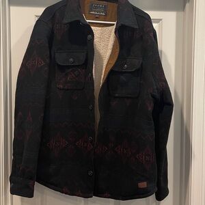 Jachs Mens Shirt Jacket Sherpa Lined Size L